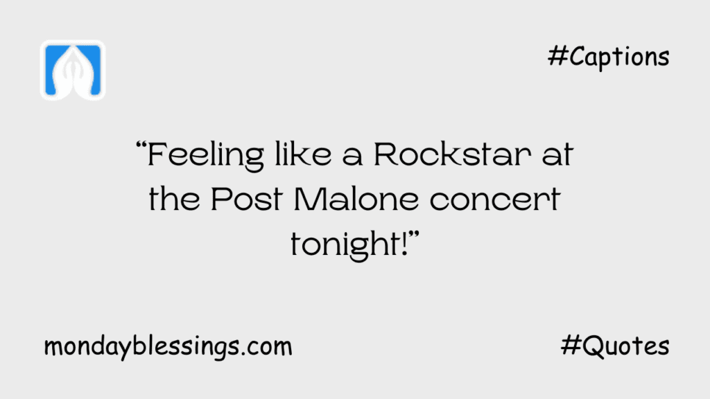 Post Malone Concert Captions