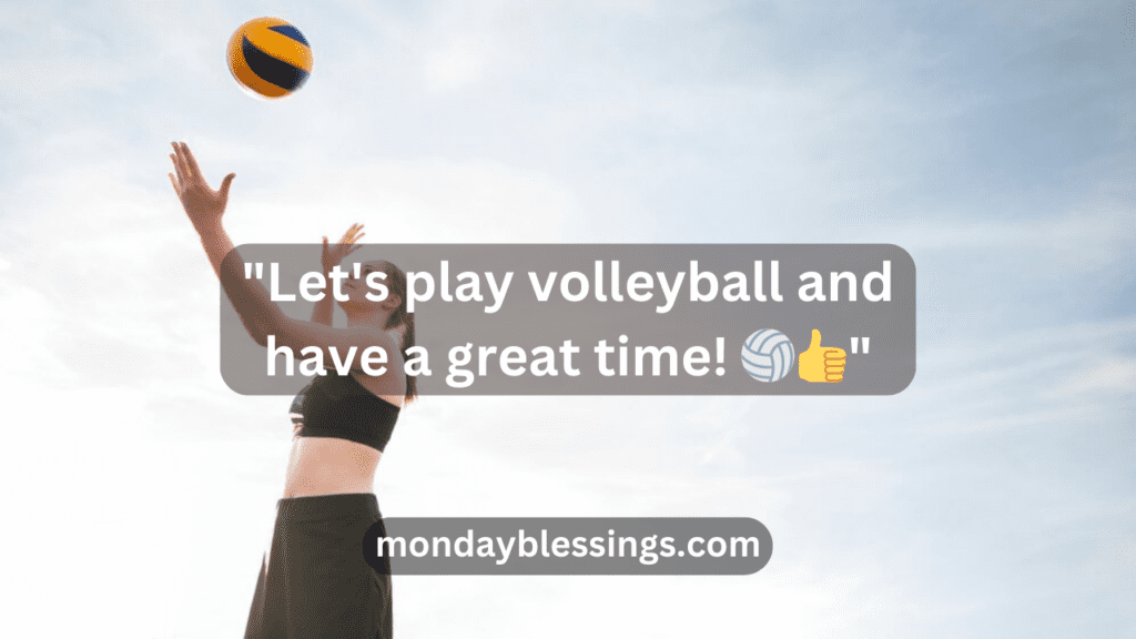 Funny Volleyball Captions with Emoji