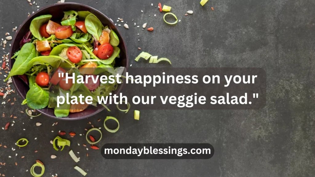 Vegetable Salad Captions